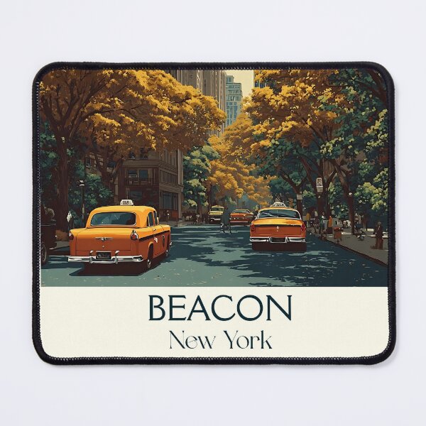 Item preview, Beacon New York Retro Poster | Hudson Valley Art designed and sold by TuncGK.