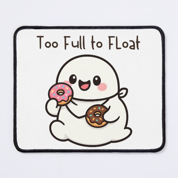 Item preview, Chubby Ghost Eating Donuts Happily designed and sold by ppcreation.