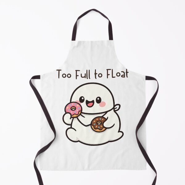 Item preview, Chubby Ghost Eating Donuts Happily designed and sold by ppcreation.