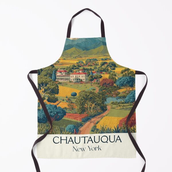 Item preview, Chautauqua New York Vintage Poster | Lake Town Art designed and sold by TuncGK.