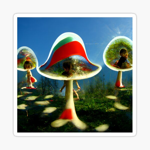 Aperçu de l'œuvre Enfants champignons créée et vendue par lucientown.