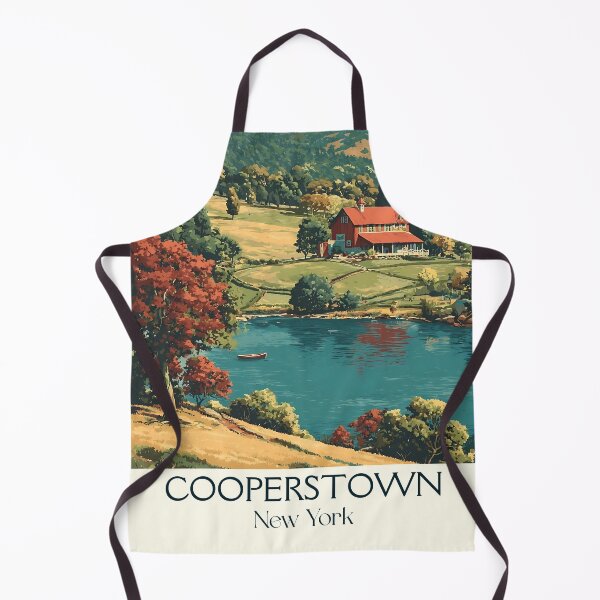 Item preview, Cooperstown New York Retro Poster | Baseball Hall of Fame designed and sold by TuncGK.