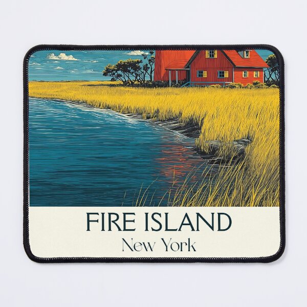 Item preview, Fire Island New York Vintage Poster | Lighthouse Art designed and sold by TuncGK.