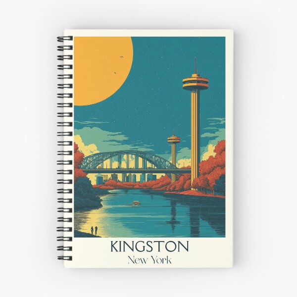 Item preview, Kingston New York Vintage Poster | Hudson Valley City designed and sold by TuncGK.