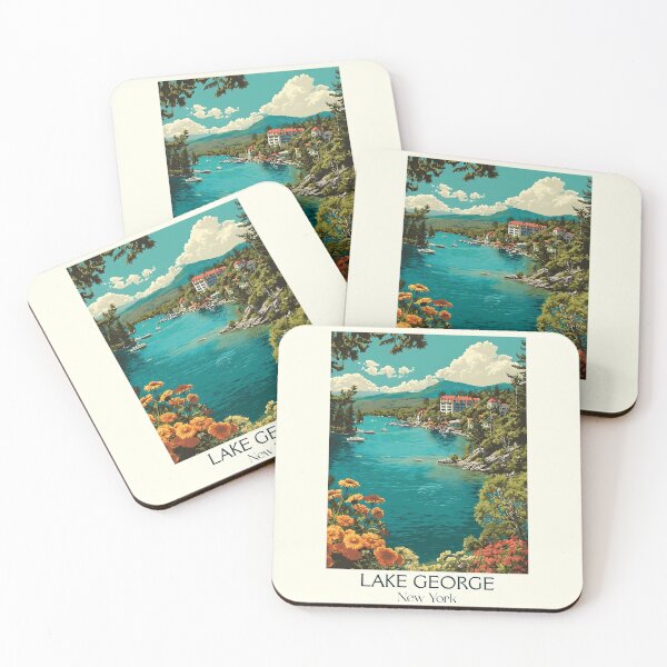 Item preview, Lake George New York Vintage Poster | Adirondacks Art designed and sold by TuncGK.
