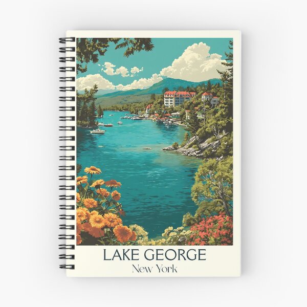 Item preview, Lake George New York Vintage Poster | Adirondacks Art designed and sold by TuncGK.