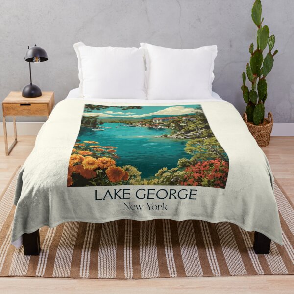 Item preview, Lake George New York Vintage Poster | Adirondacks Art designed and sold by TuncGK.