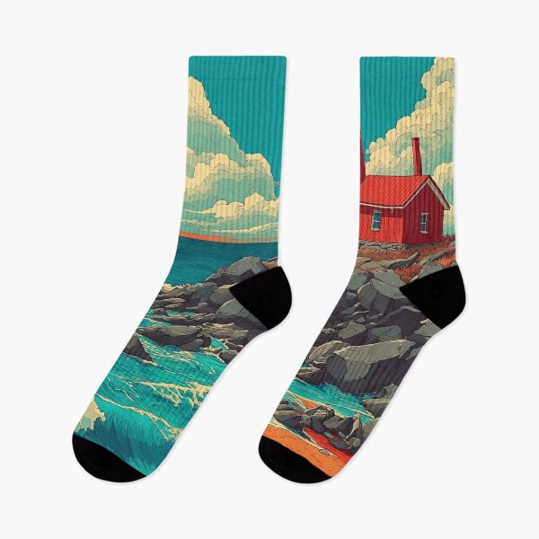 Item preview, Montauk New York Vintage Poster | "The End" Lighthouse designed and sold by TuncGK.