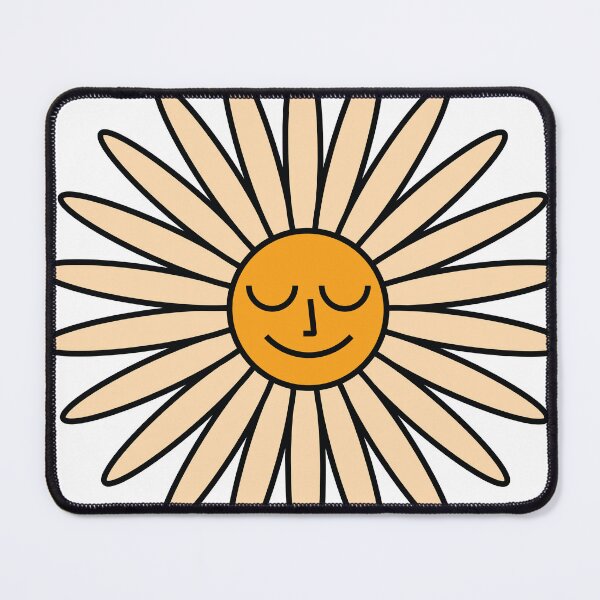 Item preview, Peaceful Daisy – Retro Minimal Smiling Flower Face designed and sold by goodsunday28.
