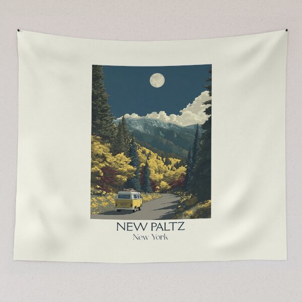 Item preview, New Paltz New York Retro Poster | Shawangunk Mountains designed and sold by TuncGK.