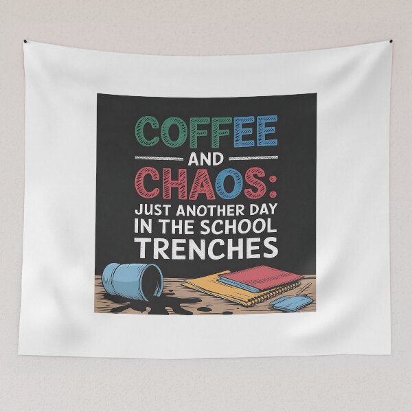 Item preview, Coffee and Chaos | Funny Paraprofessional School Life designed and sold by CuteDesignables.