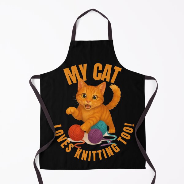 Item preview, funny cat-lovers design of cat playing with balls of yarn for cat moms, cat dads and kids! designed and sold by AlphaBetulia.