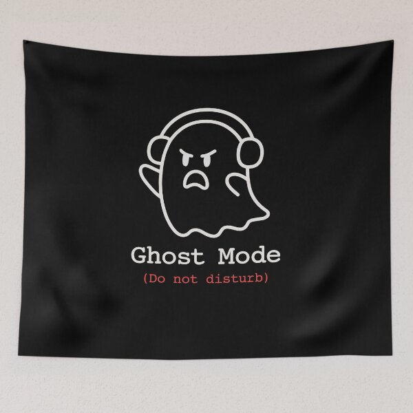 Item preview, Ghost Mode Sticker – Minimal Line Art Aesthetic designed and sold by LaserKey.