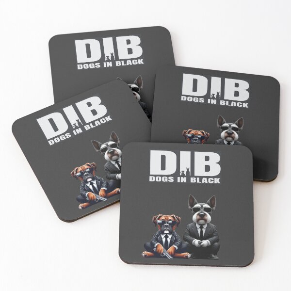 Item preview, Dogs in Black – DIB agents on four paws designed and sold by Sabber-and-Swag.