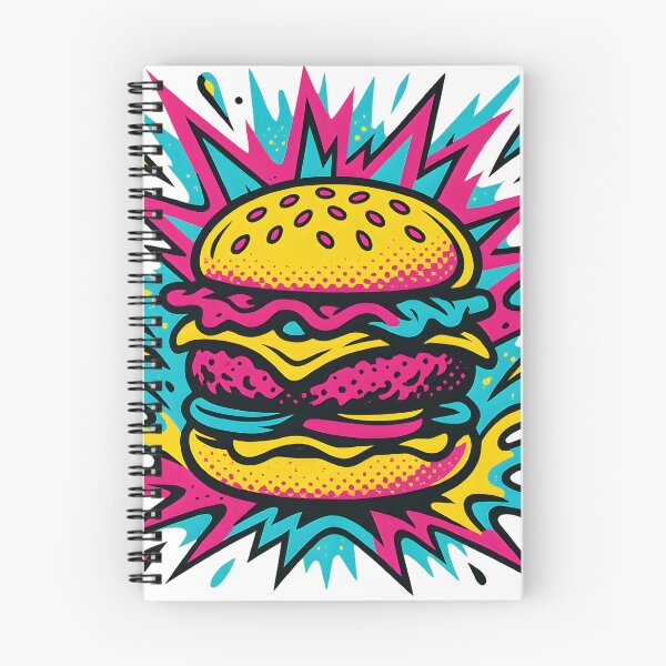 Item preview, Explosive Pop Art Hamburger - Vibrant Foodie designed and sold by PufftailStudio.