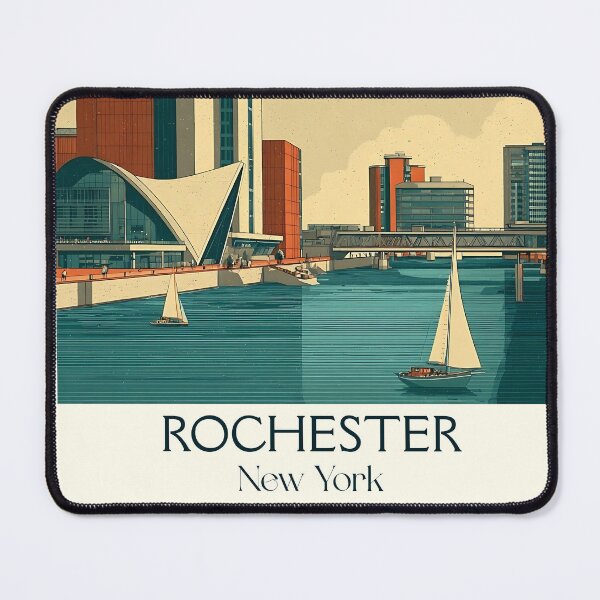 Item preview, Rochester New York Vintage Poster | Flower City Art designed and sold by TuncGK.