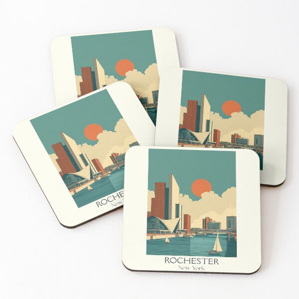 Item preview, Rochester New York Vintage Poster | Flower City Art designed and sold by TuncGK.