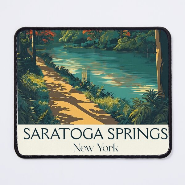 Item preview, Saratoga Springs NY Vintage Poster | Upstate Resort designed and sold by TuncGK.