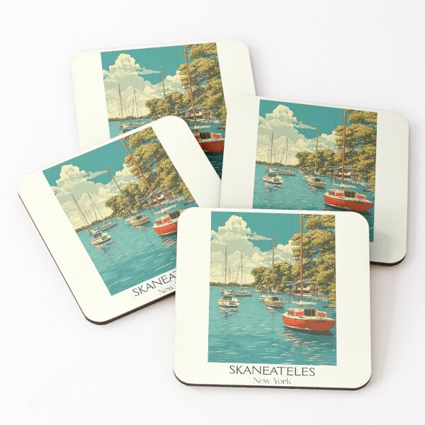 Item preview, Skaneateles New York Retro Poster | Finger Lakes Town designed and sold by TuncGK.
