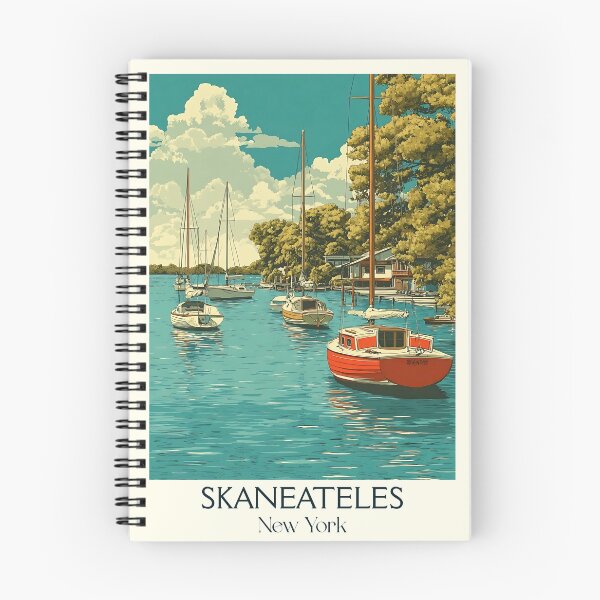 Item preview, Skaneateles New York Retro Poster | Finger Lakes Town designed and sold by TuncGK.