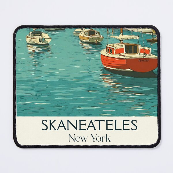 Item preview, Skaneateles New York Retro Poster | Finger Lakes Town designed and sold by TuncGK.