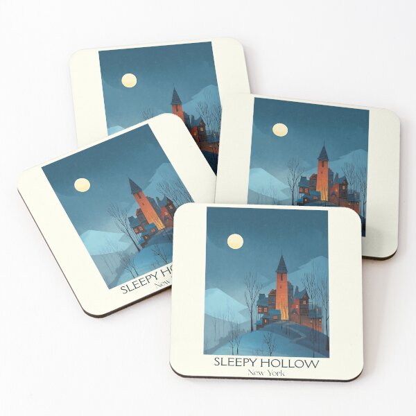 Item preview, Sleepy Hollow New York Vintage Poster | Halloween Art designed and sold by TuncGK.