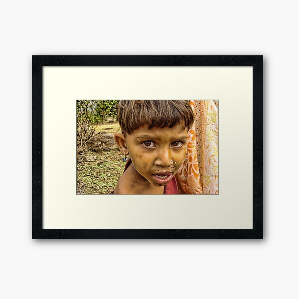 Unexplained thoughts in the Eyes Framed Art Print