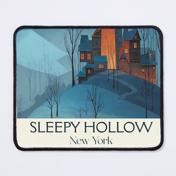 Item preview, Sleepy Hollow New York Vintage Poster | Halloween Art designed and sold by TuncGK.
