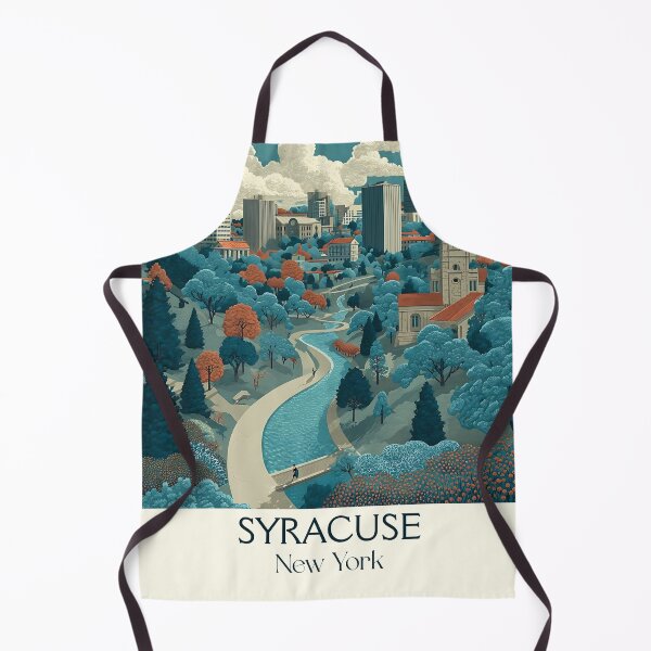 Item preview, Syracuse New York Vintage Poster | Central NY Cityscape designed and sold by TuncGK.