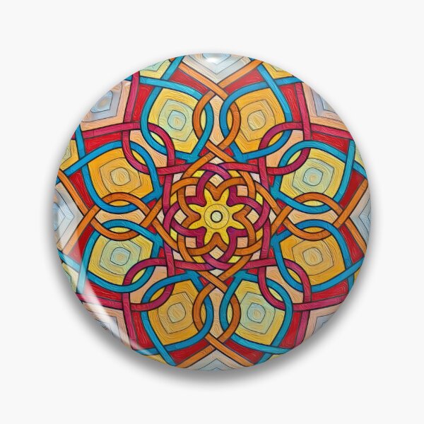 Item preview, Symmetrical Curved Mandala - Red designed and sold by Anas Arts.