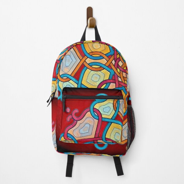 Item preview, Symmetrical Curved Mandala - Red designed and sold by Anas Arts.