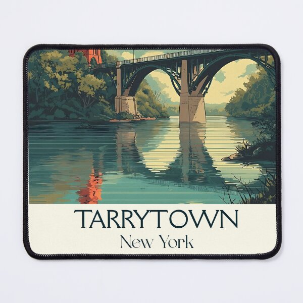 Item preview, Tarrytown New York Vintage Poster | Hudson River Town designed and sold by TuncGK.