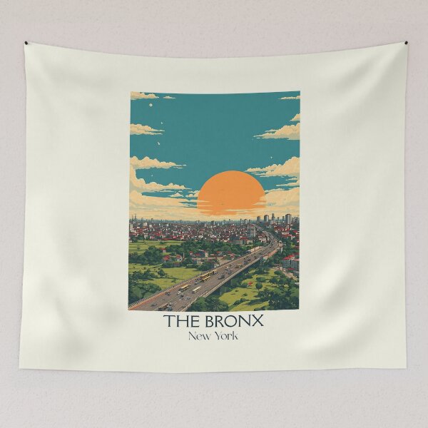 Item preview, The Bronx New York Retro Poster | NYC Borough Art designed and sold by TuncGK.