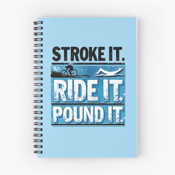 Item preview, Stroke It, Ride It, Pound It | Funny Triathlon Motivation Design designed and sold by Triathlongram.