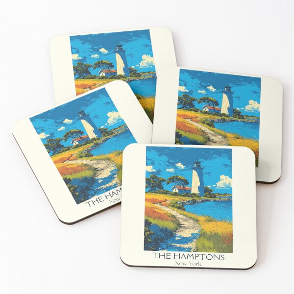 Item preview, The Hamptons New York Vintage Poster | Long Island Art designed and sold by TuncGK.