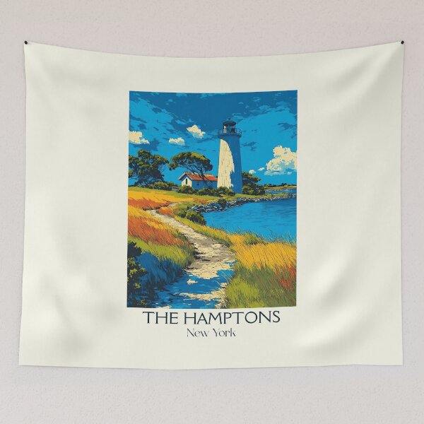 Item preview, The Hamptons New York Vintage Poster | Long Island Art designed and sold by TuncGK.
