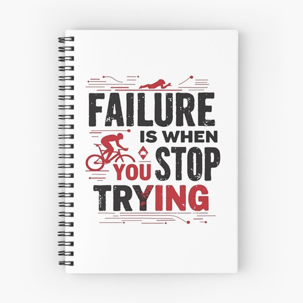 Item preview, Failure Is When You Stop Trying | Triathlon Motivation Design designed and sold by Triathlongram.