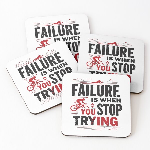 Item preview, Failure Is When You Stop Trying | Triathlon Motivation Design designed and sold by Triathlongram.