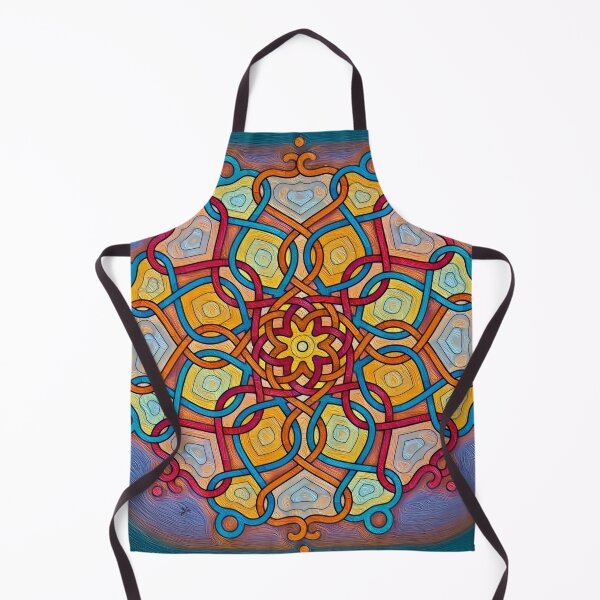 Item preview, Symmetrical Curved Mandala - Blue designed and sold by Anas Arts.
