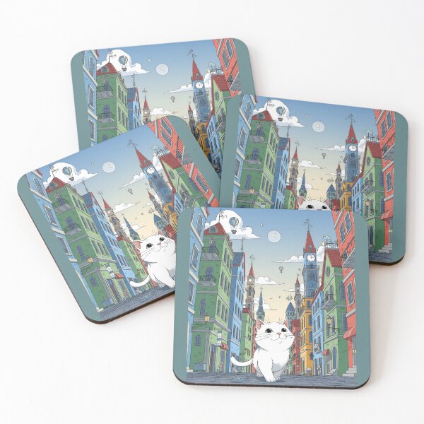 Item preview, Cat's whimsical city adventure designed and sold by terasefat.