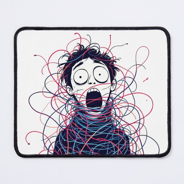 Item preview, Arafed image of a person with a messy head and a message designed and sold by cafegrafis.
