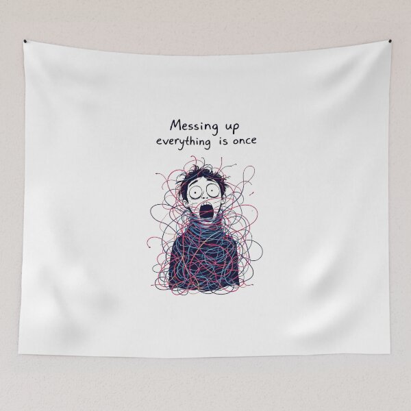 Item preview, Arafed image of a person with a messy head and a message designed and sold by cafegrafis.