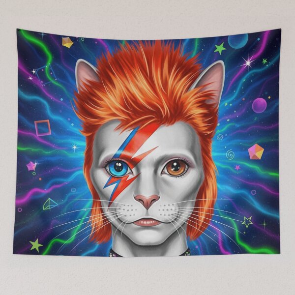 Item preview, David Meowie – The Starman of Whiskers designed and sold by Nine Lives Tour.