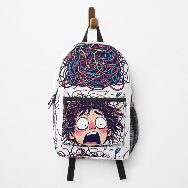 Item preview, A close up of a cartoon character with a bunch of wires designed and sold by cafegrafis.