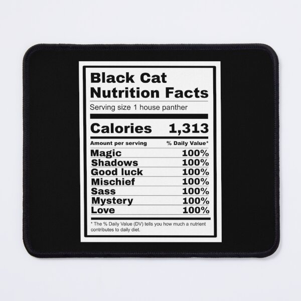 Item preview, Black Cat Nutrition Facts designed and sold by MannyShop.