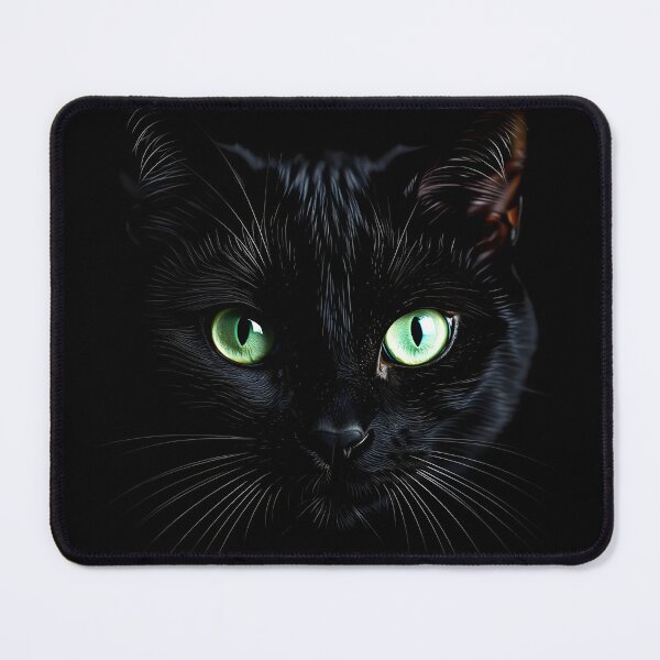 Item preview, Black Cat in a Black Dark Background designed and sold by Erlin Rudho.