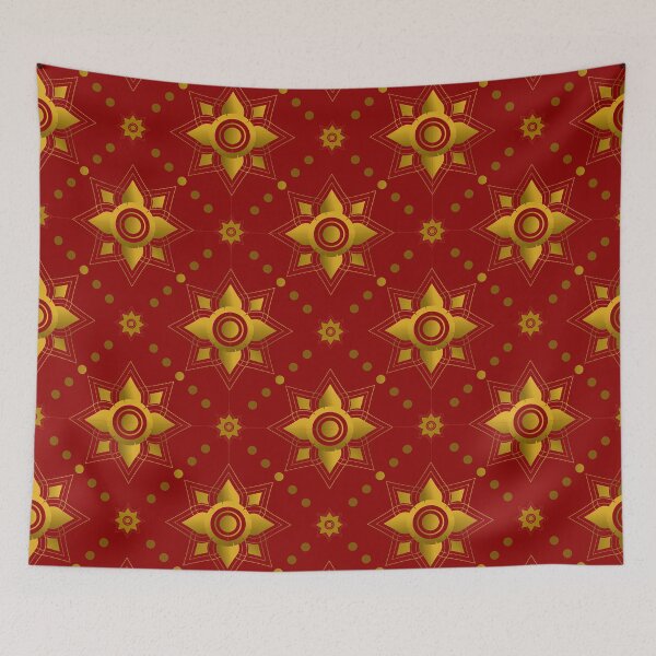 Item preview, Red & Gold Thai Ethnic Pattern designed and sold by Khwanchai.