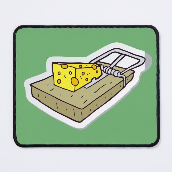 Item preview, Cartoon Mouse Trap with Cheese Funny Illustration designed and sold by Right-UR.
