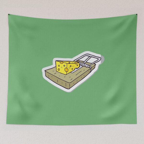 Item preview, Cartoon Mouse Trap with Cheese Funny Illustration designed and sold by Right-UR.