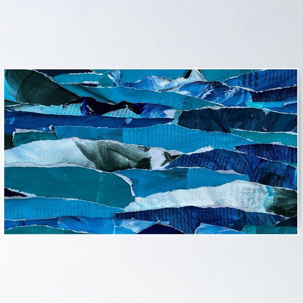 Item preview, Floating with Sky-Colored Fish Collage designed and sold by vmrshnkvart.
